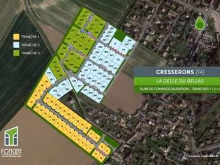 vente terrain à cresserons (14440) : à vendre / 594m² cresserons