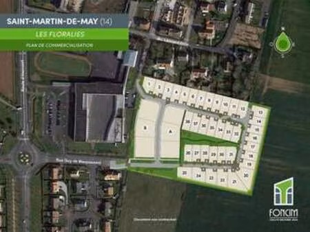vente terrain à saint-martin-de-fontenay (14320) : à vendre / 335m² saint-martin-de-fonten