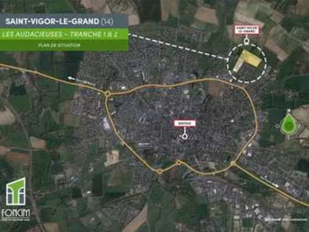 vente terrain à saint-vigor-le-grand (14400) : à vendre / 350m² saint-vigor-le-grand