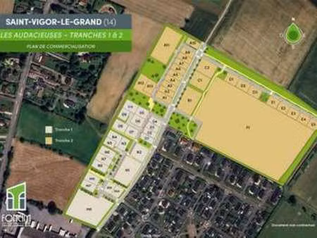 vente terrain à saint-vigor-le-grand (14400) : à vendre / 423m² saint-vigor-le-grand
