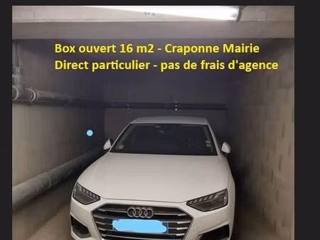 box ouvert 16m2 craponne mairie - direct particulier; sécurisé avec caméra