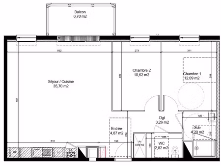 t3 neuf avec balcon et parking à chartres