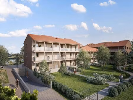 appartement 2 pièces 42m² 1er étage avec terrasse vue sur la saône sur ile saint laurent r