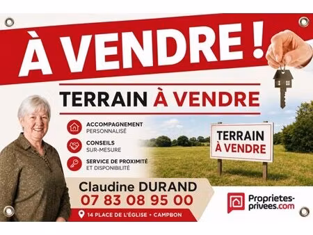 en vente terrain constructible 5 ares – 94 990 € |campbon