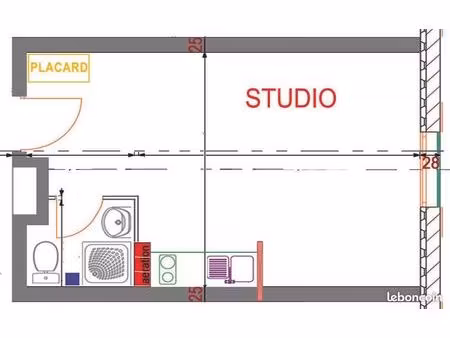 studio 21m2 + park. - vaujours – 595 cc