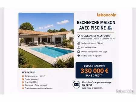 recherche maison avec piscine
