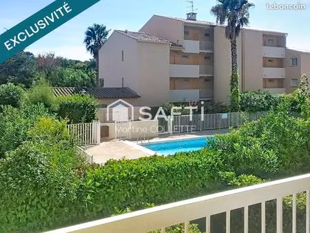 appartement t1 avec piscine et parking privatif - un pied-à-terre idéal !