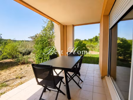 a louer  nîmes vacquerolles t3 en rez-de-jardin  avec terras
