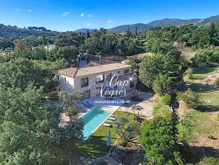 villa neuve avec piscine et grand terrain avec collines à vendre au plan de la tour frais.