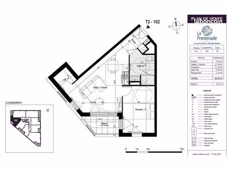 appartement t2 44m2 - loi pinel - disponible le 23/08/26