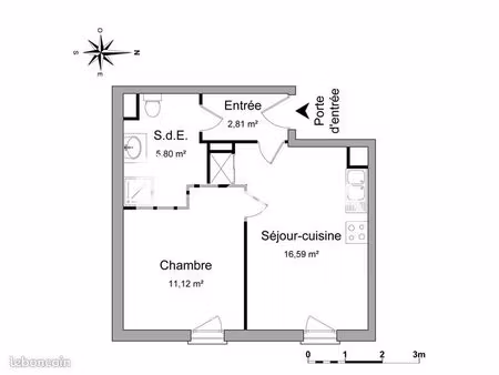 appartement 2 pièces 36 m²
