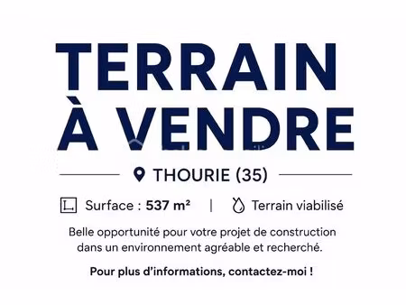 terrain de 537 m² à thourie