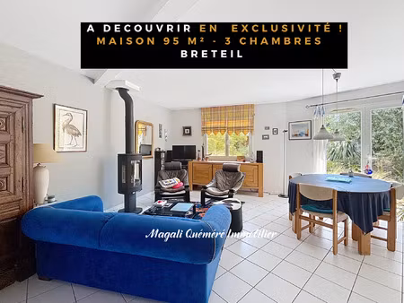 maison lumineuse avec jardin paysager sans vis-à-vis à bret