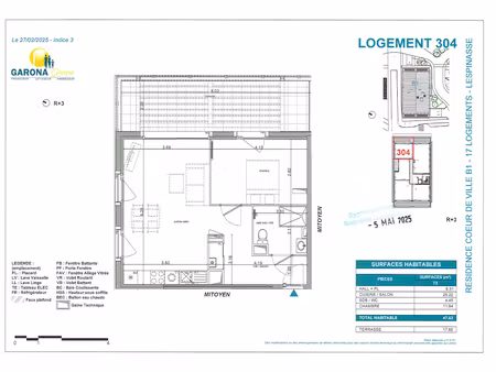 location appartement 2 pièces 48 m² à lespinasse (31150)  607 €