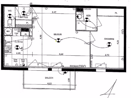 appartement * 2 pièces * 45 m² * 44230 saint sebastien sur loire * 547 * 50 * 597