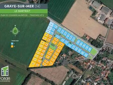 vente terrain à graye-sur-mer (14470) : à vendre / 1065m² graye-sur-mer