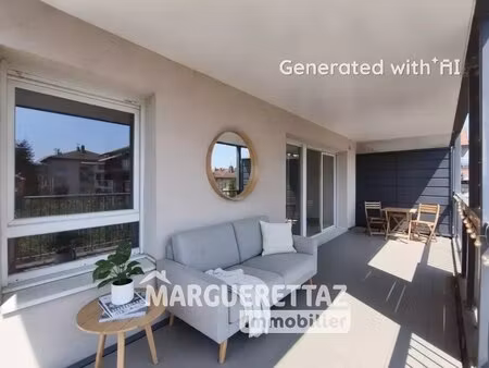 au coeur de reignier  t3 avec terrasse au calme + 2 places de parc en sous-sol et cave
