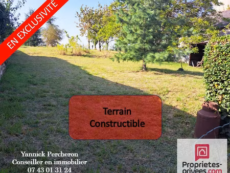 en vente terrain constructible 9 78 ares – 14 000 € |la pellerine