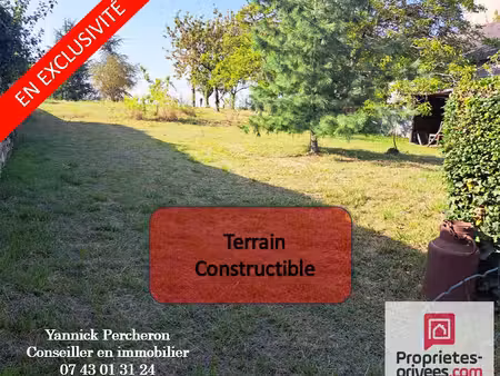 en vente terrain constructible 9 78 ares – 14 000 € |la pellerine