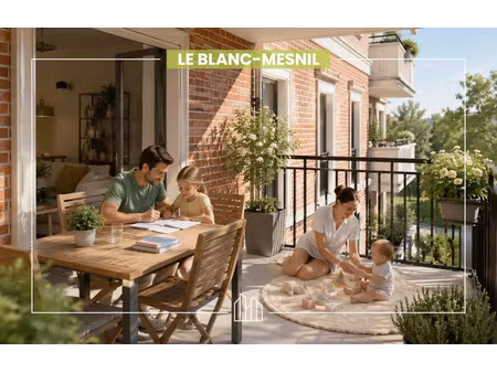 vente appartement neuf 4 pièces 82m2 le blanc-mesnil - 329000 € - surface privée