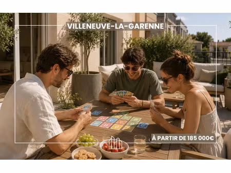 vente appartement neuf 4 pièces 80m2 villeneuve-la-garenne - 375404 € - surface privée