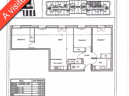 appartement à louer 4 pièces 73.25 m² - longueau (80) - 853€