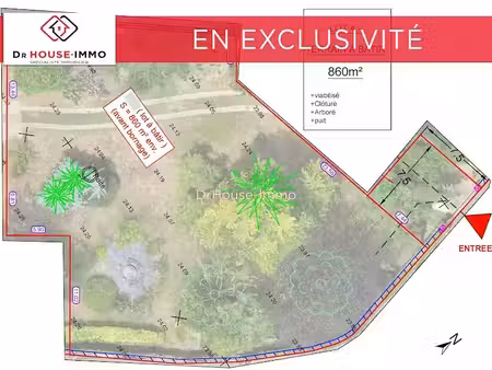 vente terrain 860 m² à ingrandes (49123)  89 000 €