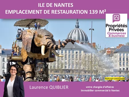 44200 nantes - cession d'un emplacement de restauration ? île de nantes ? 139 m²