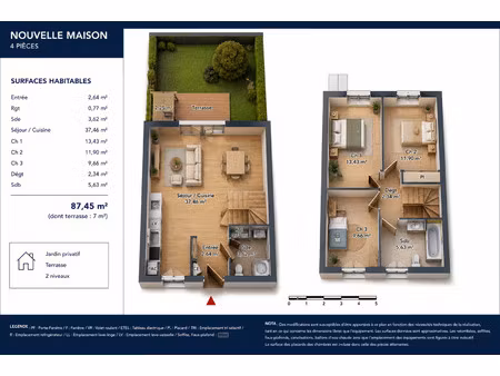 maison à vendre bois guillaume 4 pièce(s) 99m2 390 000€