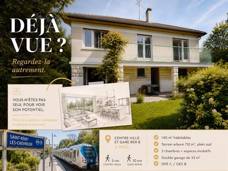 maison 140m2 - 3 à 4 chambres - commerces et rer à pieds