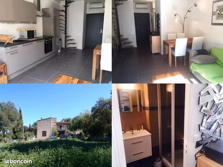 location duplex à l'année  résidence calme au canebas