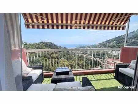 3 pièces rénové  balcon plein sud  vue mer panoramique
