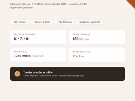 recherche appartement en urgence