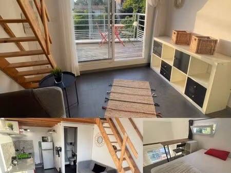 ⭐ studio meublé 25 m² – terrasse – mezzanine – tout compris – 10 min à pied de la mer – ma