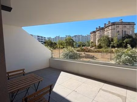 t1 neuf meublé terrasse + garage 850 ttc