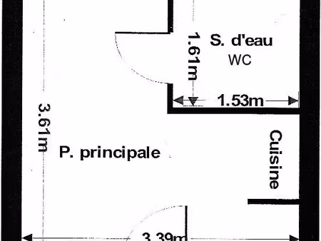 studio 12 m2 non meuble - loyer 480 par mois