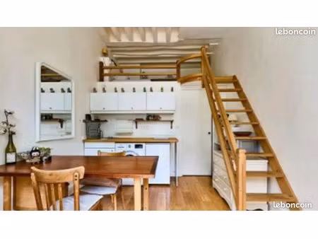 charmant studio mezzanine et terrasse
