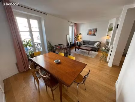 meublé 3 pièces traversant · 61 m² · paris 18e · quartier château rouge