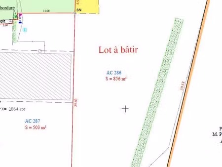 terrain 856 m² polliat