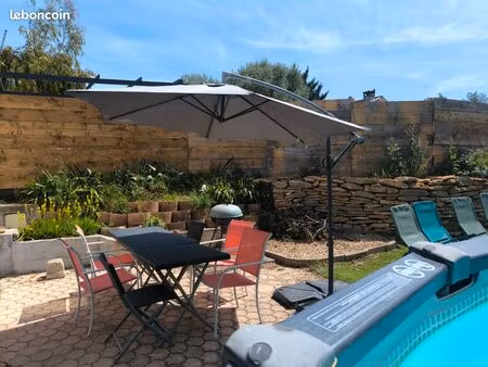 beau t3 60 m2 jardin piscine clim sans vis a vis