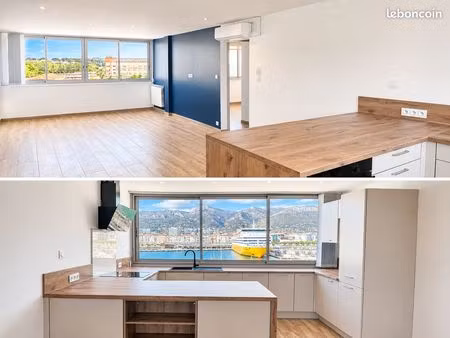 magnifique t3 lumineux 69 m² entièrement refait à neuf – vue mer 2 côtés – ascenseur – gra