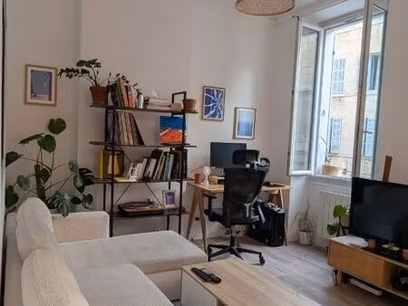 t2 lumineux et rénové de 35 m² avec verrière – marseille 5e (rue goudard) – disponible 24 