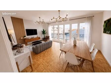 superbe t4/t5 refait à neuf de 102 m² avec terrasse  traversant et vues imprenables sur vi
