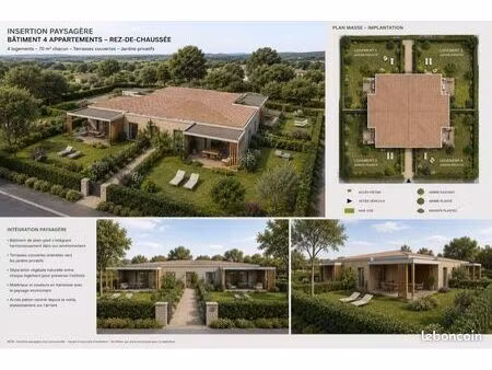 maison mitoyenne 70 m² avec jardin