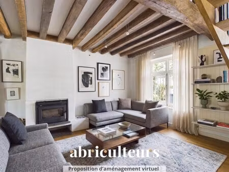 vente maison historique de charme 103 m² – cour pavée & terrasse – le pecq (78230)