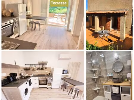 rez de villa grand t2 60 m² meublé  sur furiani