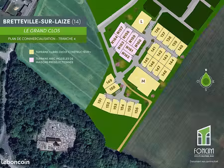 terrain 350 m² bretteville sur laize