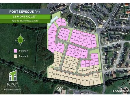 terrain 389 m² pont l eveque