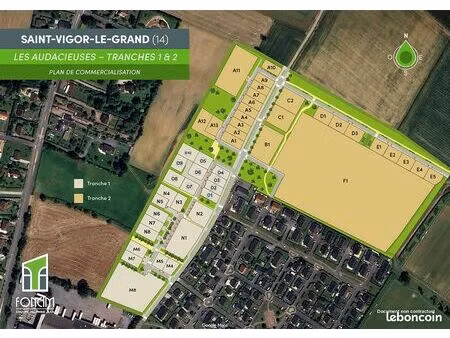 terrain 338 m² saint vigor le grand