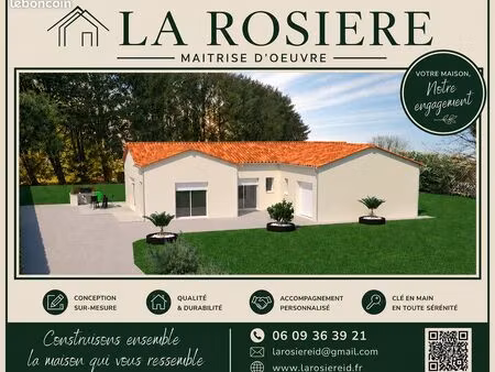 maison neuve de plain-pied à construire – 120 m² sur terrain de 607 m²
